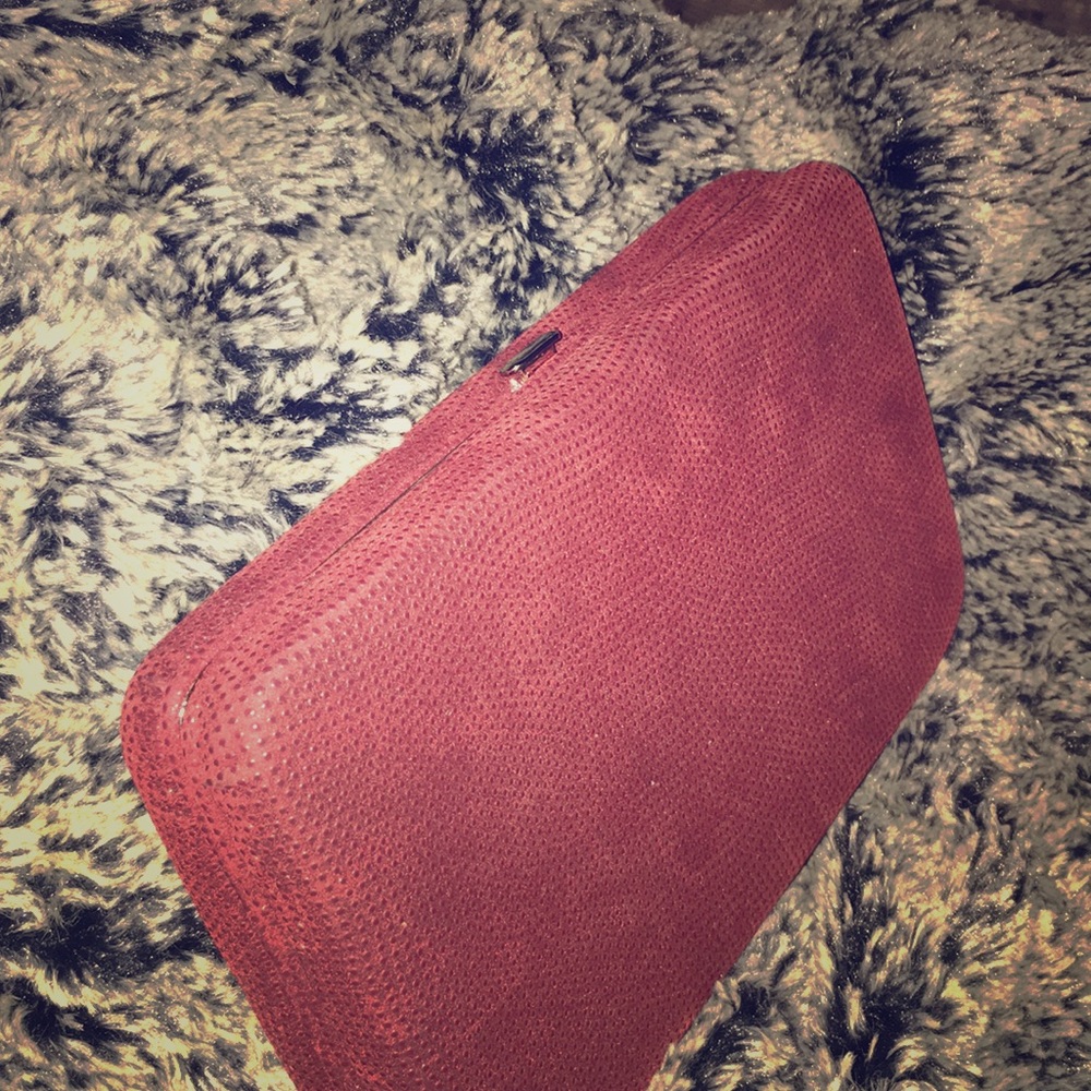 NWOT  large red burgundy velvet wallet